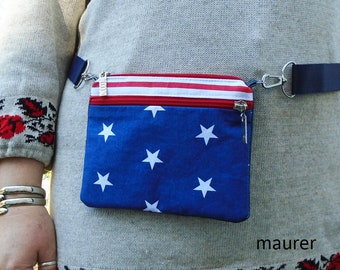 Patriotic belt bag American flag waist fanny pack Men woman belt bag Accessory Independence Day July 4th bum bag for cell phone, passports