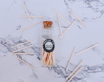 White Matches in Glass Bottle and 20% of Proceeds Donated to Animal Rescues