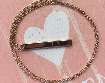 1319 Vertical Bar Necklace: MS Awareness Jewelry