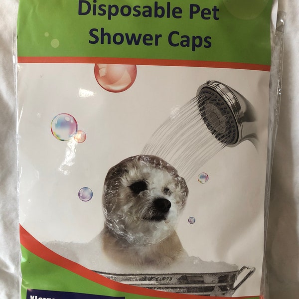 Disposable Pet Shower Caps, Ear Infection Prevention, Ears Drops Guard, Surgical Area Cover, Overhanging Ears Protection for dogs cats