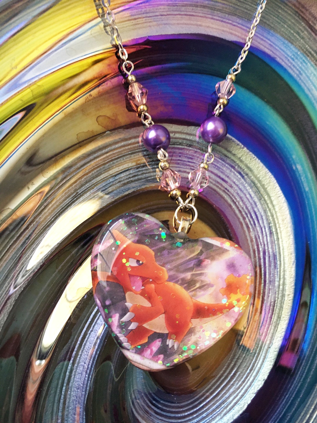 Collier Upcycled Yves Saint Laurent - Pendentif Doré, Bijou De Créateur, Neuf Sans Emballage