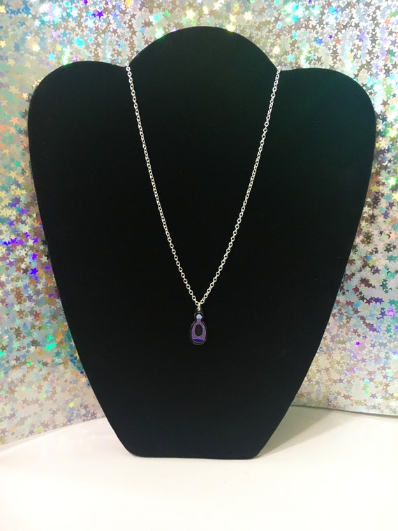 Purple Fairy Dust Bottle Charm Necklace Etsy