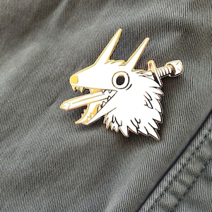 Slay&#39;d Wolf - White Variant -Enamel Pin