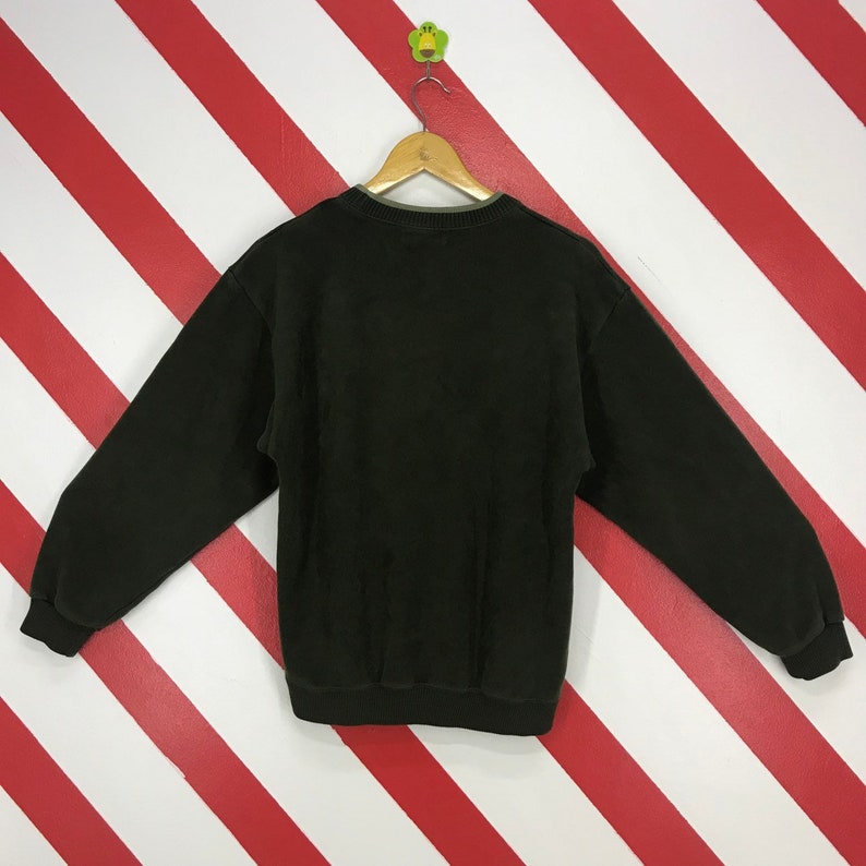 Vintage 90s Valentino Coupeau Sweatshirt Crewneck Valentino Sweater Pullover Valentino Designer Jumper Embroidery Logo Green Size Large