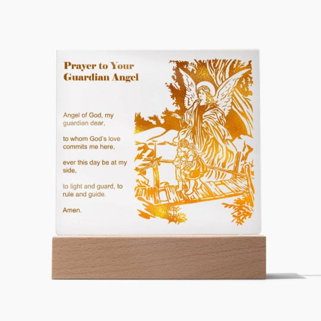Susan Lange Designs Prayer Acrylic Art 4x6 Guardian Angel main image 1