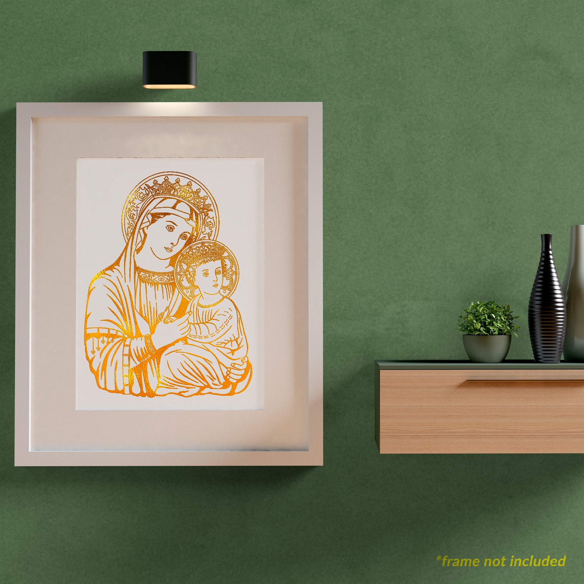 Our Lady of Perpetual Help 8x10 in Real Handmade Gold Foil Art Print ...