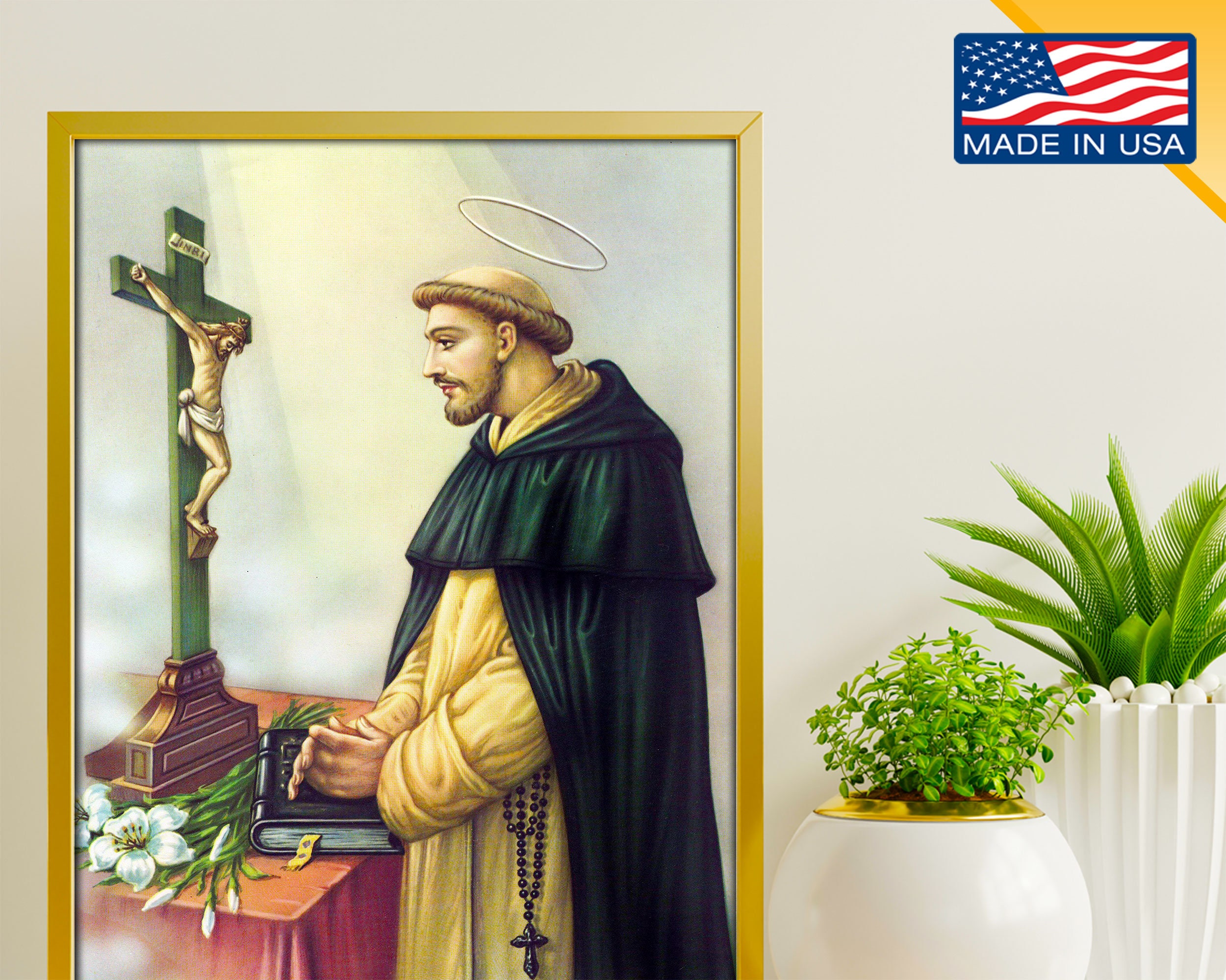 Saint Dominic Guzman - Canvas Art Print, Rosary Devotion Sacred ...