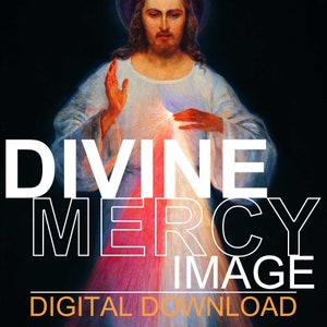 Jesus Christ Divine Mercy Image, digital download