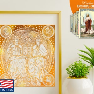 Holy Trinity - 8x10 in Home Decor Wall Art Prints - Father Son Holy Spirit Best Christian Religious Inspirational Housewarming Artwork Print