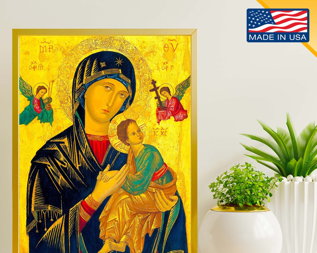 Our Lady of Perpetual Help Icon - Canvas Print - USA Made, Mother of ...