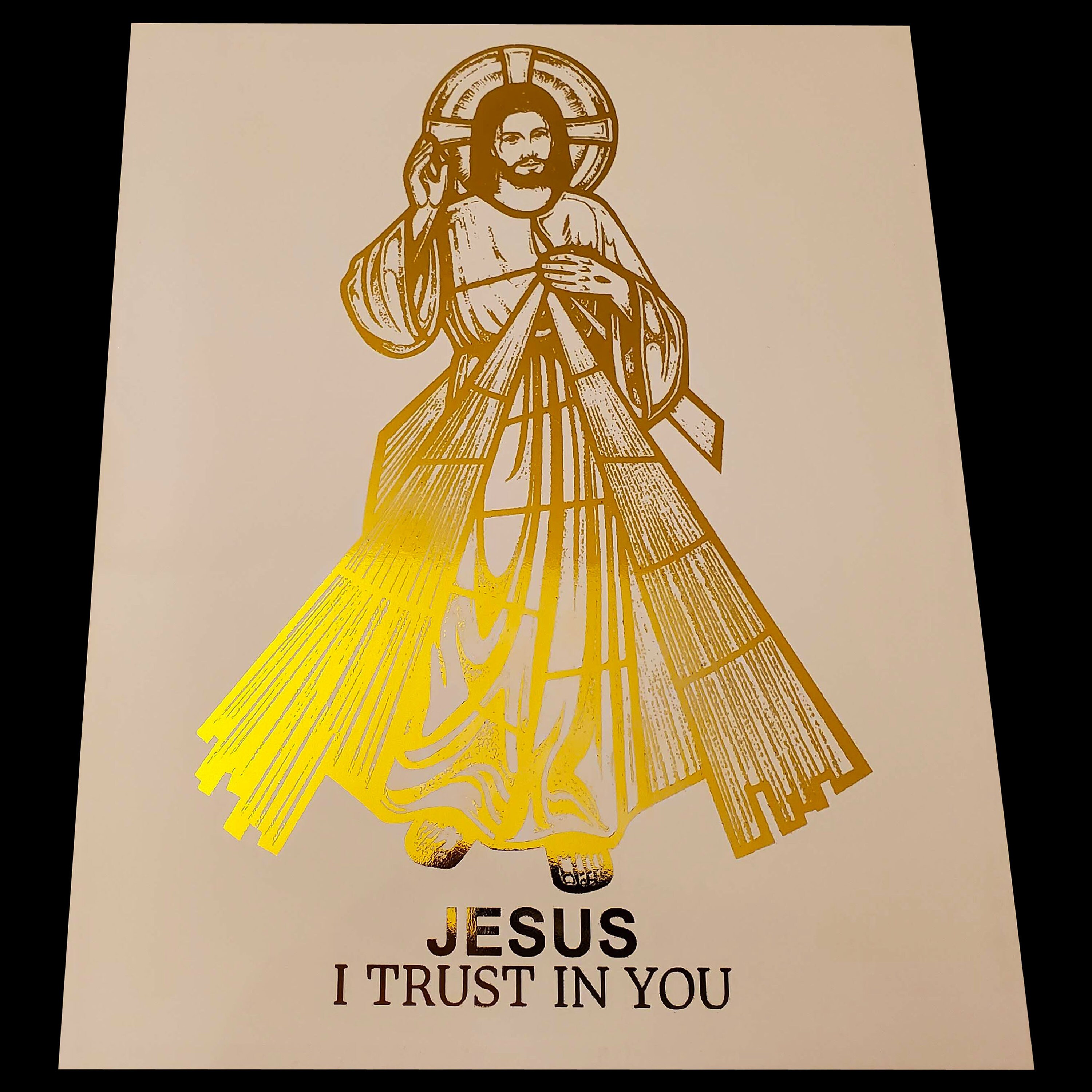 Jesus Christ Divine Mercy Image 8x10 in Handmade Gold Foil Artwork ...