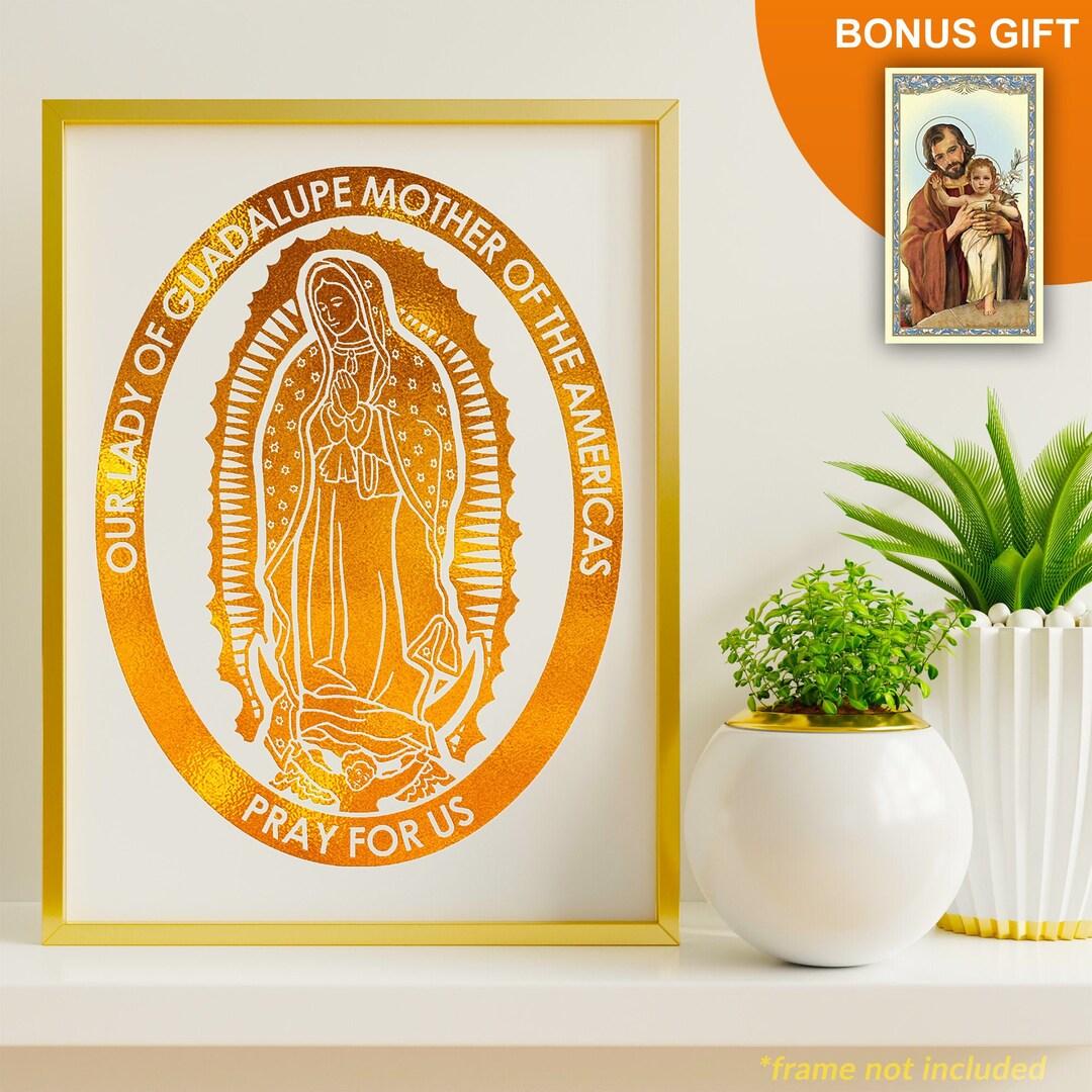 Our Lady of Guadalupe Handmade Artwork - Gold Foil 8x10 Print ...