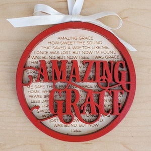 Incrível ornamento Grace SVG arquivo digital GLOWFORGE Laser Ready ornamento de Natal