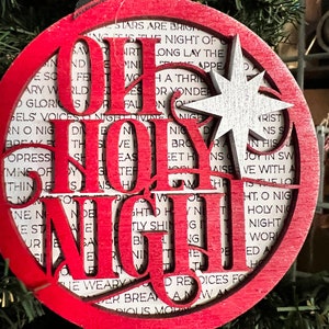 Oh heilige Nacht SVG Digitale Datei GLOWFORGE Laser bereit Weihnachtsverzierung