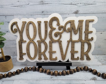 You & Me Forever Anniversary SVG Laser File Glowforge Ready Love