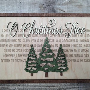 O Christmas Tree Laser Ready SVG File Oh Christmas Tree Canto di Natale Decorazioni per la casa Regali per le feste