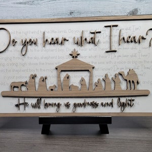 Senti quello che sento io? File SVG Laser Ready Christmas Carol Decorazione per la casa Decorazione per il camino