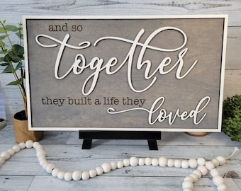 Y así juntos construyeron una vida que amaron SVG Laser Ready File Aniversario Amor Boda
