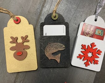 Gift Card Lottery Ticket Holder Ornament SVG laser Ready File Christmas Graduation Teacher Gifts Teens and More