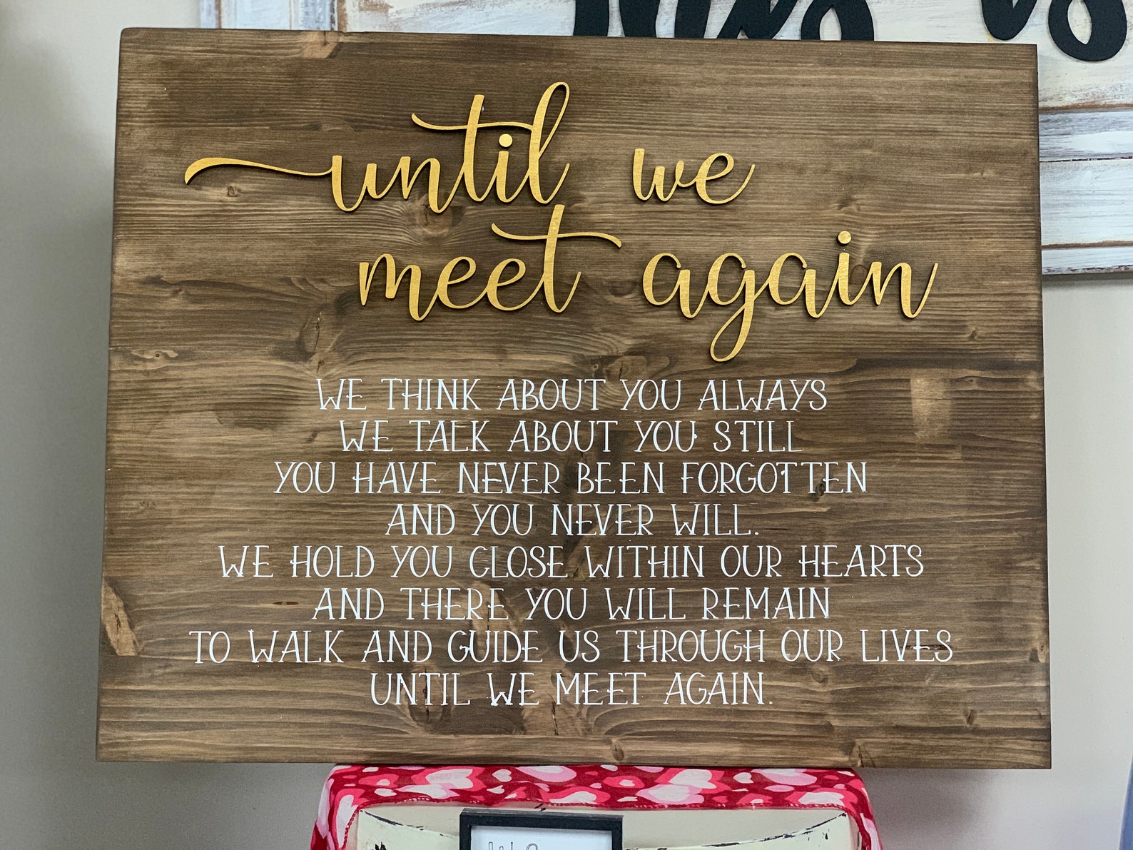 Until We Meet Again SVG Memorial Wedding Remembrance Table Decor - Etsy