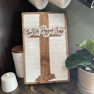 Old Rugged Cross DIGITAL File SVG Laser Glowforge Ready Inspirational Hymn image 6