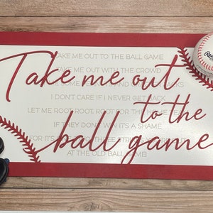Take me out to the Ball Game SVG File Laser Ready Glowforge Baseball