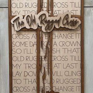 Old Rugged Cross DIGITAL File SVG Laser Glowforge Ready Inspirational Hymn image 2
