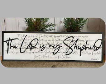 Psalm 23 The Lord is My Shepherd Laser Ready SVG File Scripture Gifts of Faith