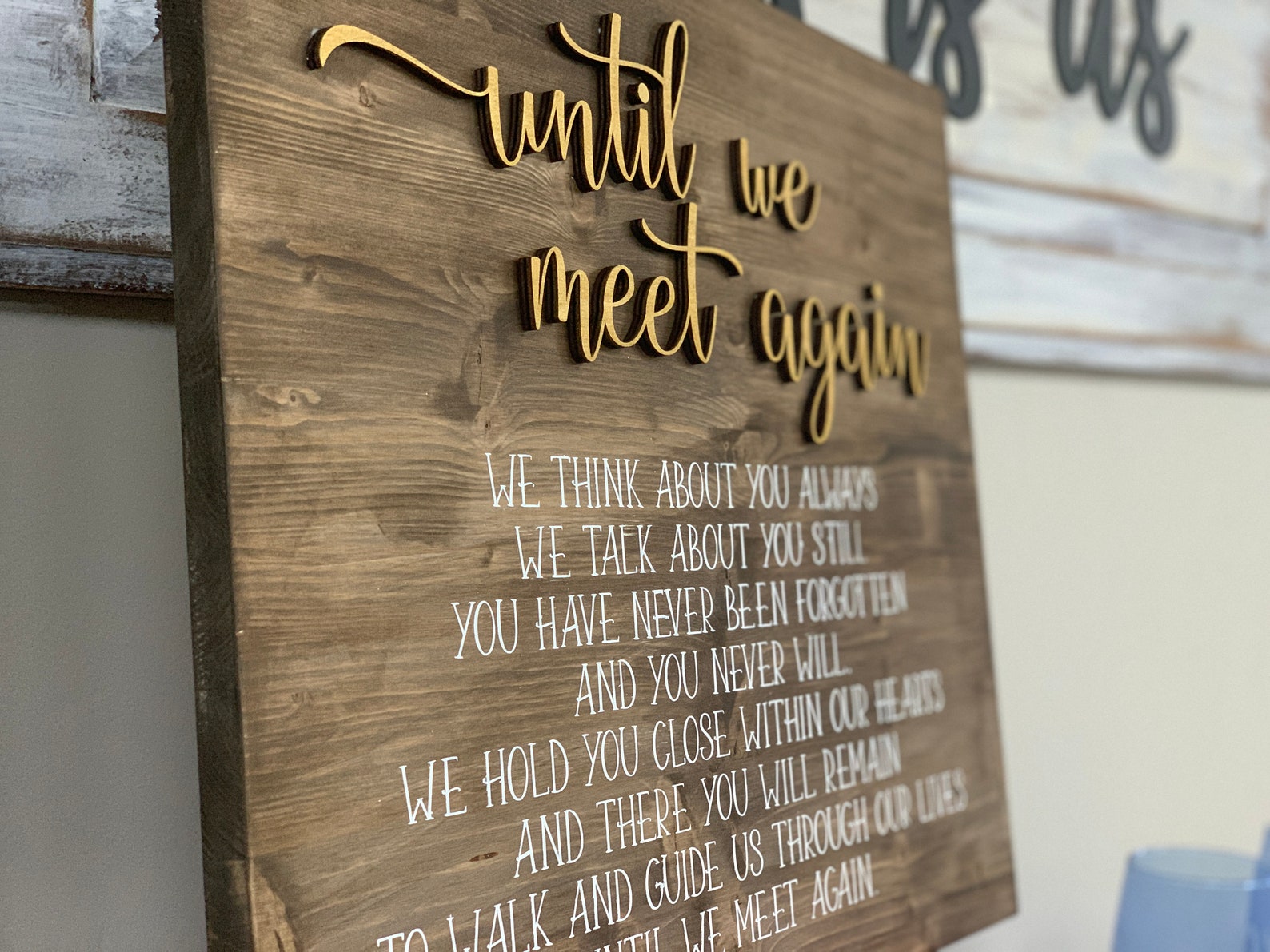 Until We Meet Again SVG Memorial Wedding Remembrance Table Decor - Etsy