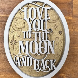 Love You to the Moon and Back Ornament SVG Digital File GLOWFORGE Laser ...