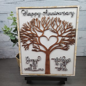Grow Old with Me the Best is Yet to Be Anniversary Tree SVG Laser File Glowforge Ready Love