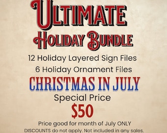Ultimate Christmas Laser File Bundle SVG Files Holiday Signs and Ornaments