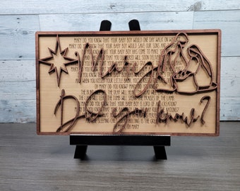 Mary Did You Know Laser Ready SVG Christmas Signs File