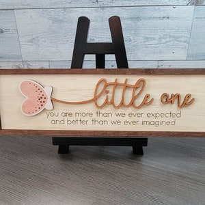 Little One More Than We Ever Imagines SVG Laser Ready-bestand DIY prachtige kinderkamerdecoratie kraamcadeau