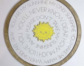 You are my Sunshine Nursery Round SVG Glowforge Laser Ready File