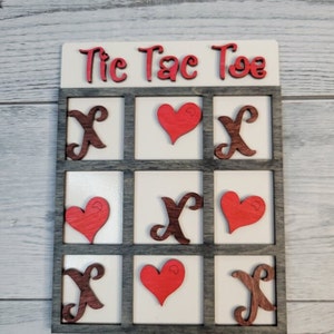 Valentine Tic Tac Toe SVG Laser Ready DIY Kit for Kids Games for Kids Fun Valentine