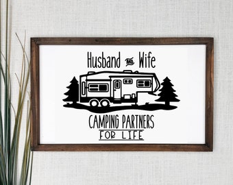 Camping Partners for Life Husband and Wife SVG Vinyl Laser Engraving File