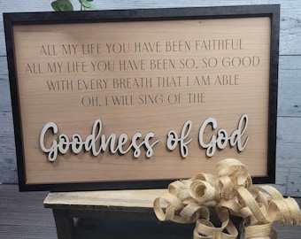 Goodness of God Laser SVG Glowforge Digital File Philippians 4 13
