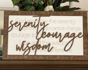 Serenity Prayer SVG Laser Ready Glowforge God Grant Me The Serenity AA Prayer