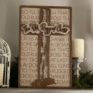 Old Rugged Cross DIGITAL File SVG Laser Glowforge Ready Inspirational Hymn