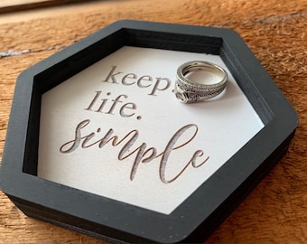 Trinket Dish Mini Sign SVG Archivo digital GLOWFORGE Ready Laser