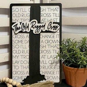 Old Rugged Cross DIGITAL File SVG Laser Glowforge Ready Inspirational Hymn image 5