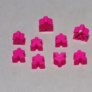 CARCASSONNE and expansions - Meeples and tokens for board game - CASIOPEA3D - 3D PLA printed piece