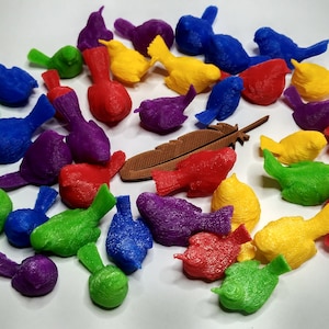 WINGSPAN (unofficial) Birds, food - Board game Meeples and action tokens - CASIOPEA3D - 3D printed pieces