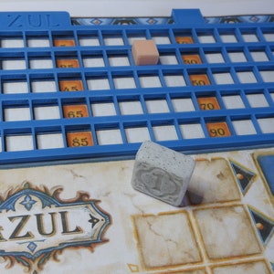 AZUL Tray Overlay Board Game - Score Track Overlay - Joker pieces - Token gifts - CASIOPEA3D design - 3D PLA printed game piece