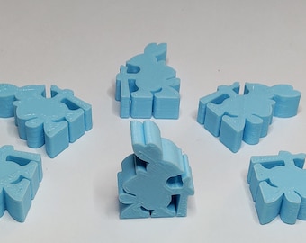 Meeples animal figures or tokens critters for board games - CASIOPEA3D - 3D PLA printed piece #1 EVERDELL™ ("Unofficial")