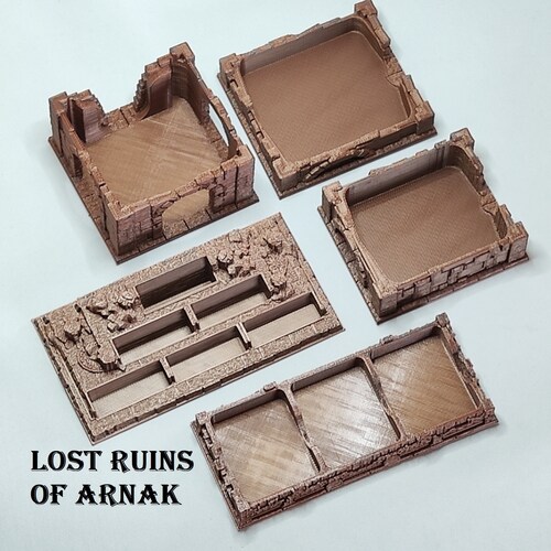 New! Inserts for LOST RUINS of ARNAK (unofficial product) - Card Token Holder Box - Casiopea3D - 3D Printed Board Game