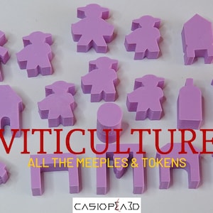 VITICULTURE and TUSCANY - (No official) Meeples and tokens for board games - CASIOPEA3D - 3D PLA printed