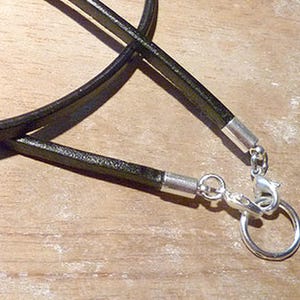 Utbytbar kedja ~ urval 40 cm till 100 cm ~ försilvrad ~ för utbytbara hängen ~ med utbytbar ring ~ unisex ~ lädersmycken