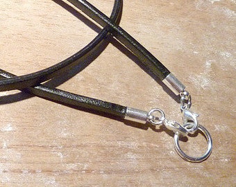 Verwisselbare ketting ~ Selectie 40 cm tot 100 cm ~ verzilverd ~ voor verwisselbare hangers ~ met verwisselbare ring ~ unisex ~ lederen sieraden